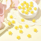 DanLingJewelry 30Pcs Yellow Star Beads with Dot Pattern Shiny Glass Star Beads for Jewelry Making DIY Craft - color: 30pcs -star