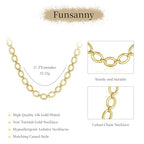 Gold Necklace for Women - Chunky 14K Gold Plated Chain Necklace Cuban Link Paperclip Chain Herringbone Statement Choker Necklace for Women Simple Trendy Jewelry Gifts - style: 10mm-paperclip chain-gd-3