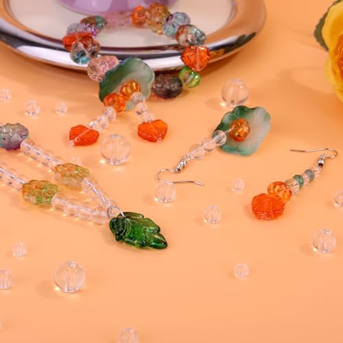 Gocelyn 476PCS Clear Crystal Round Glass Beads for Jewelry Making, Transparent Glass Spacer Loose Beads for Crafts Bracelets Necklaces Charms Pendants Gifts Presents Friendship - color: Round Glass Beads: Transparent
