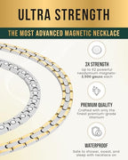 MagnetRX Titanium Magnetic Necklace – Ultra Strength Magnetic Necklaces for Women & Men – Effective Titanium Necklace with 55 Magnets (Silver & Gold, 20 Inches) - color: Silver & Gold, size: 20 Inch (Pack of 1)