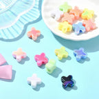 Ipotkitt 20 Pcs UV Plated Letter X Shaped Acrylic Beads Iridescent Cross Spacer Beads Random Color Beaded Ornaments for DIY Jewelry Making Necklace Bracelet Earrings - color: 20pcs-Cross Beads-15x15x8mm