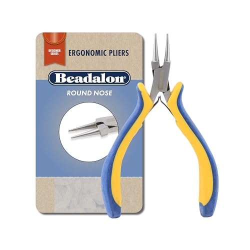 Beadalon Ergo Round Nose Pliers – Round Nose Pliers for Jewelry Making & Wire Loops, 5.25 in - style: Round Nose Pliers