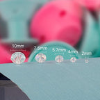 AIEX 900+ Pieces Crystal Beads Kit, Rondelle Faceted Glass Beads AB Crystal Beads Assorted Supplies for Jewelry Making Findings with Plastic Storage Box (2-10mm, Clear)