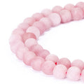 Natural Rose Quartz Stone Beads Pink Round Faced Matte Gemstone Loose Beads for Jewelry Making 2MM 3MM 4MM 6MM 8MM 10MM 12MM (6MM, Rose Matte)