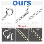 Necklace Extender, 4Pcs 925 Sterling Silver Necklace Extenders Chain Bracelet Anklet Extension for Women Multiple Necklaces Jewelry (1”, 2”, 3”, 4”) - color: Silvery