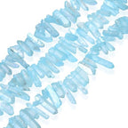 Adabele 30 Inch Natural Raw Healing Crystal Quartz Gemstone Loose Beads Small Drilled Point Aqua Blue AB Titanium Coated Chakra Gem Stone Drop Stick GA7 - color: Aqua Blue Ab, size: Small Size (30 Inch/2 Strands)