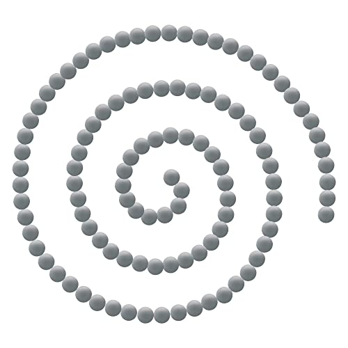 DIYOMR 100Pcs 15mm Dark Grey Round Silicone Beads for Jewelry Making - color: Dark Grey, size: 15mm