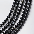MJDCB Natural Black Striped Agate Round Loose Beads for Jewelry Making DIY Bracelet Necklace (6mm) - color: Black Striped Agate, size: 6mm