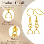 180PCS Earring Making Kits 18K Gold Earring Hooks Hypoallergenic Ear Wires Fish Hook for DIY Jewelry Making Bulk Pack - color: 18k Gold