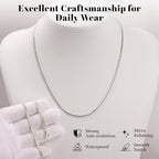 WomenGifts Cuban Link Chain Necklace for Women, Waterproof 14k Gold Silver Plated Chain Choker, Non Tarnish Stainless Steel Jewelry, 3.5/5/6/8/11mm,14/16/18 Inch Thin&Chunky&Thick - color: Silver, style: 3.5MM-14"