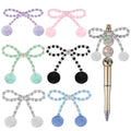 6Pcs Bow Hairball Acrylic Beads for Pens Colorful Bow Focal Spacer Beads for DIY Craft Beadable Pens Jewelry Bracelet Necklace Earrings Keychain Making - color: Bow Hairball