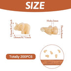 Craftdady 200Pcs Resin Elephant Spacer Beads Carved Animal Lucky Charm Beads 18x12mm for Jewelry Craft Making (Beige) - color: Beige Elephant