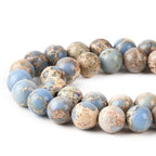 8mm Blue Violet Sea Sediment Imperial Jasper Round Gemstone Natural Stone Loose Beads for Jewelry Making Design Crafts 45 Pcs 15 Inch - color: Blue Violet, size: 8mm