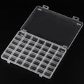 SUTOKAKA 1Pc 42 Grids Clear Plastic Jewelry Organizer Box Large Bead Storage Container with Non-Adjustable Dividers Small Parts Compartment Organizer for Washi Tapes Crafts Screws Sewing Threads - size: 42