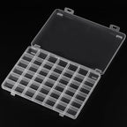 SUTOKAKA 1Pc 42 Grids Clear Plastic Jewelry Organizer Box Large Bead Storage Container with Non-Adjustable Dividers Small Parts Compartment Organizer for Washi Tapes Crafts Screws Sewing Threads - size: 42