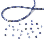 BEADIA Natural Blue Sodalite Short Cylinder Beads 2x3mm 155pcs Tube Loose Semi Gemstone Beads for Jewelry Making Design - color: Blue Sodalite