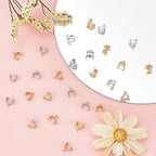 Beebeecraft 40Pcs 2 Colors Pendant Pinch Bails 18K Gold Plated & Platinum Plated Pendant Necklace Charm Clasps for Necklace Jewelry Making - color: Golden & Platinum