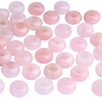 TUMBEELLUWA 40pcs Crystal Stone Large Hole Beads for Jewelry Making Macrame Beads for Hair Braids(14mmx8mm), Tiger's Eye Stone + Rose Quartz + Picasso Jasper + Yellow Jade - color: Brown+Pink+Red+Yellow