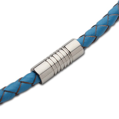 316 Stainless Steel Hole Size 8mm Magnetic Clasp Magnetic Closure Cylinder Shell for Leather Bracelet and Cord 5 Sets - size: Inner Hole Size:8mm