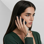 Marble Beaded Phone Wrist Strap,Detachable Phone Bracelet Strap with Tether Tab,Hands-Free Wristlet Strap (Light Green Peacock Agate) - color: Light Green Peacock Agate
