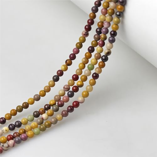 MJDCB 225pcs Natural Small Stone Beads 3mm Moonkaite Jasper Round Smooth Loose Gemstone Bead for Jewelry Making Bracelets Earrings Necklaces Accessories - color: Moonkaite Jasper