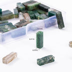 Natural Moss Agate Rectangle Tube Beads 4x13mm 38cm/str Loose Semi Gemstone Stone Beads for Making Bracelets Necklace Earrings - color: Moss Agate, size: 4x13mm Rectangle