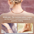 Necklace Extenders, 10Pcs Stainless Steel Rose Gold Necklace Bracelet Anklet Extension Chains with Lobster Clasps and Closures for Jewelry Making - color: Rose Gold