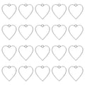 Oubaka 50pcs Open Bezel Pendants Heart Open Frame Pendant Geometric Hollow Bezel Pendants Resin Casting Frame Pendant for Earrings, Necklace, Bracelet, Pressed Flower, DIY Crafts(White K) - color: White K;Heart