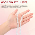 PATIKIL 8 mm Natural Clear Quartz Loose Beads, 2 Strands Crystal Round Stone Strand Beads Gemstone Loose Bead Spacer Beads for Jewelry Making DIY Necklace Bracelet, White - color: White, size: 8 mm