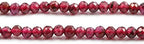 2 Strands Natural Stone Beads Garnet Gemstone Faceted Loose Beads for Jewelry Making Necklace Length 15" Size 2mm - size: 2 mm