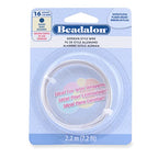 Beadalon German Style Wrapping Wire, Round, Silver Plated, 16 Gauge, 2.2 m / 7.2 ft - color: Silver Plated, size: 16 gauge / 7.2 ft