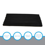 SSWBasics Large Black Velvet Ring Display Tray Organizer - 14-1/4"L x 7-1/2"W - Continuous