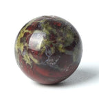 100Pcs Natural Stone 6mm Dragon Bloodstone Round Loose Gemstone Energy Healing Beads Hole Size 1mm DIY Smooth Beads for Bracelet Necklace Earrings Jewelry Making - color: Dragon Bloodstone, size: 6mm