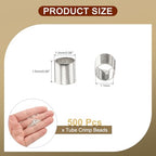 uxcell 500 Pcs Tube Crimp Beads, 1.5x1.5mm Copper Crimp Beads End Stopper Beads Tiny Loose Spacer Beads for Earrings Necklaces Bracelets Pendant DIY Crafts, Silver - color: Silver, size: 1.1 mm