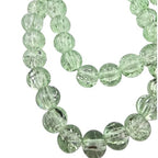 DandS ltd Crackle Lampwork Glass Beads for Jewelry Making, Natural Green, Vibrant DIY Bracelets, Necklaces, Beading Supplies & Craft Kits for Handmade Jewelry, 80pcs 0.39 inch (10mm), #J257-10 - color: Green Natural