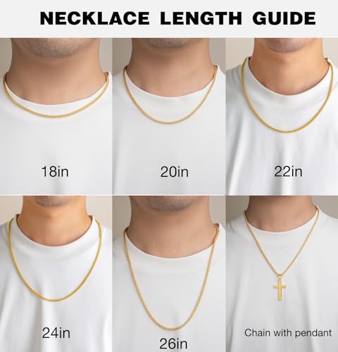 2.5mm/3mm/4mm Silver/Gold Stainless Steel Wheat Chain Necklace Jewelry for Men Women - size: 22 Inches, style: 3mm-Gold