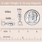 OHINGLT Strong Magnetic Necklace Clasps and Closures,Gold and Silver Plated Jewelry Clasps Converters for Bracelet Necklaces Chain - color: 18Pcs | Gold & Silver