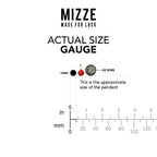 MIZZE Made for Luck Gold Plated 925 Sterling Silver 10 MM Round Glass Evil Eye Charm Pendant - 7 Colors to Choose from - color: Pink
