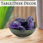 Amazing Gemstone Amethyst Crystal Tumbled Stones Polished Rocks - Natural Gem Stones for Healing - DIY Crystals for Protection (1 Piece) - color: Amethyst