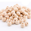200Pcs 14mm Wood Beads Round Wooden Spacer Beads Unfinished Natural Wood Loose Beads - size: 14