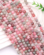 Natural Stone Beads 8mm Polished Round Smooth Gemstone Beads for Jewelry Making Supplies 15 Inch(45 Beads) (Alashan) - color: Alashan-45pcs