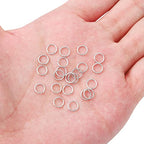 BEADIA Platinum Plated Jump Rings Non Tarnish 6mm 400pcs for Jewelry Making Findings - color: Platinum, size: 0.7x6mm