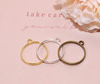 Shapenty 3 Colors Metal Open Bezel Hollow Mold Pendants Blank Round Frame Hollow Charms for Resin Craft Projects Keychain Earrings Necklace Jewelry Making, 30PCS