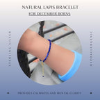 Faceted Bracelet for Women, Certified 925 Sterling Silver with 18K Gold Vermeil Healing Crystal Bracelets for Women - Crystals and Healing Stone Bracelet Women Jewelry for Gift - color: Lapis Lazuli