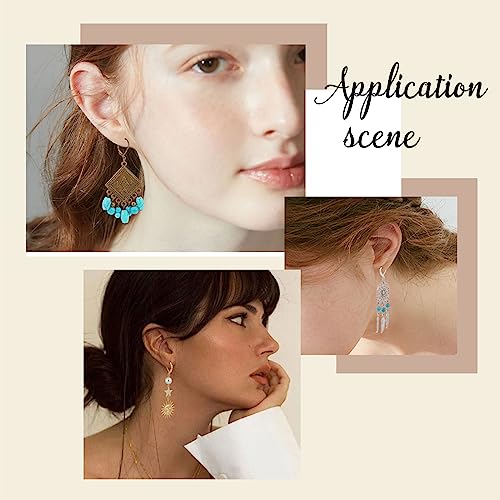 SUNNYCLUE 1 Box 180Pcs Leverback Earring Hooks Bulk French Earring Hook Lever Back Ear Wires with Open Loop Hypoallergenic Brass Leverbacks Hoop Earwires DIY Earrings Findings for Jewelry Making Kit - color: 1 Box 180pcs Brass Leverback Earring Hooks Mixe