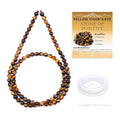 Natural Stone Beads Round Genuine Real Stone Beading Strand Loose Gemstones DIY Smooth Bead for Bracelet Necklace Earrings Jewelry Making (Yellow Tiger's Eye, 4mm 90 Pieces) - color: Yellow Tiger's Eye, size: 4mm 90pcs