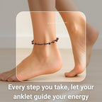 Amazing Gemstone Crystal Anklet Ankle Bracelets for Women - Waterproof Beaded Healing Crystal Anklets, Plus Size Chakra Gemstone Bead Anklet - color: Red Tiger Eye, style: Hand Knotted