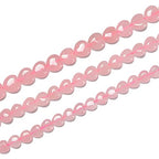 JM Design Rose Quartz Heart Shape Beads Size 8mm 15.5'' Strand for Jewelry Making - size: 8mm