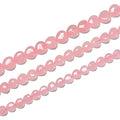 JM Design Rose Quartz Heart Shape Beads Size 12mm 15.5'' Strand for Jewelry Making - size: 12mm