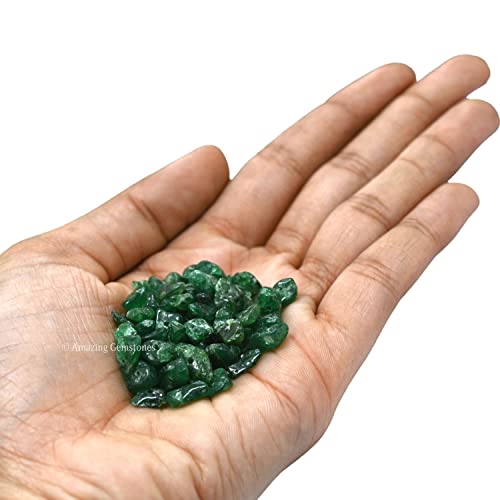 Green Aventurine Pre Drilled Crystal Crushed Chips Beads for Bracelets Making, DIY Handmade Natural Healing Crystals (25 Inch Strand) - color: Green Aventurine
